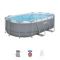 Piscina Bestway Steel Pro MAX Ovalada 4,27 x 2,50 m con sus accesorios incluidos