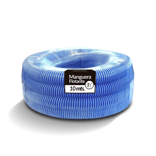 Rollo Manguera 10 MTS FLOT Cristal C/Terminales Ø 1 1/2"