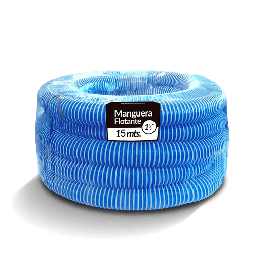 Rollo Manguera 15 MTS FLOT Cristal C/Terminales Ø 1 1/2"
