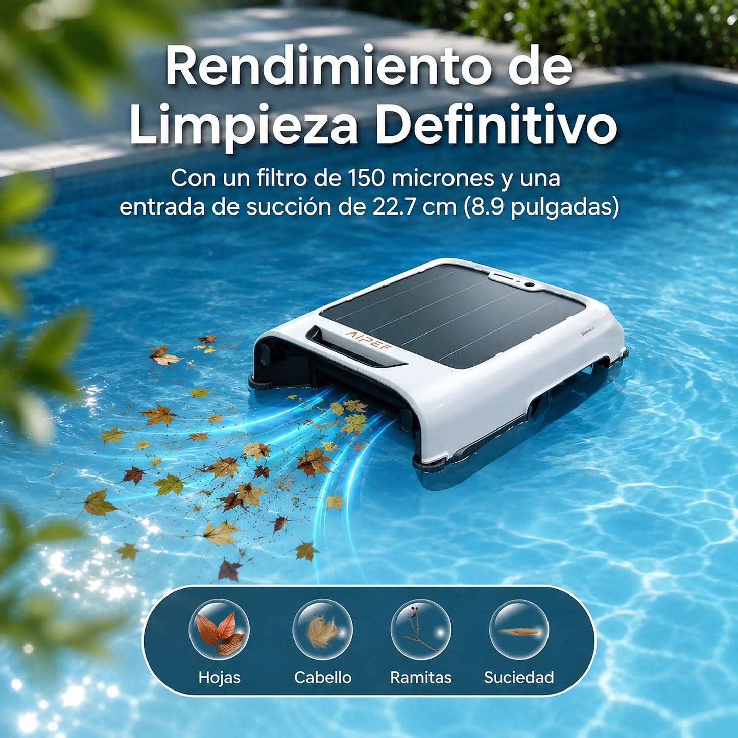 Robot Skimmer Solar Aiper EcoSurfer M2 Inalámbrico 35 Hrs Autonomía – vista 12