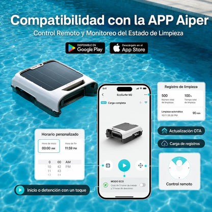 Robot Skimmer Solar Aiper EcoSurfer M2 Inalámbrico 35 Hrs Autonomía – vista 7
