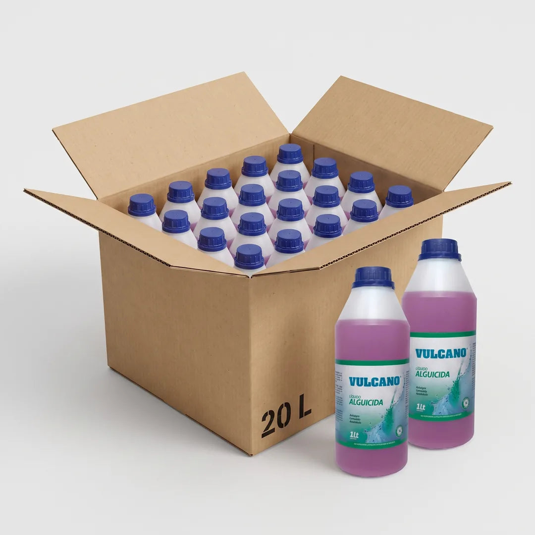 Alguicida Vulcano – Caja 20 L (20 envases de 1 L)