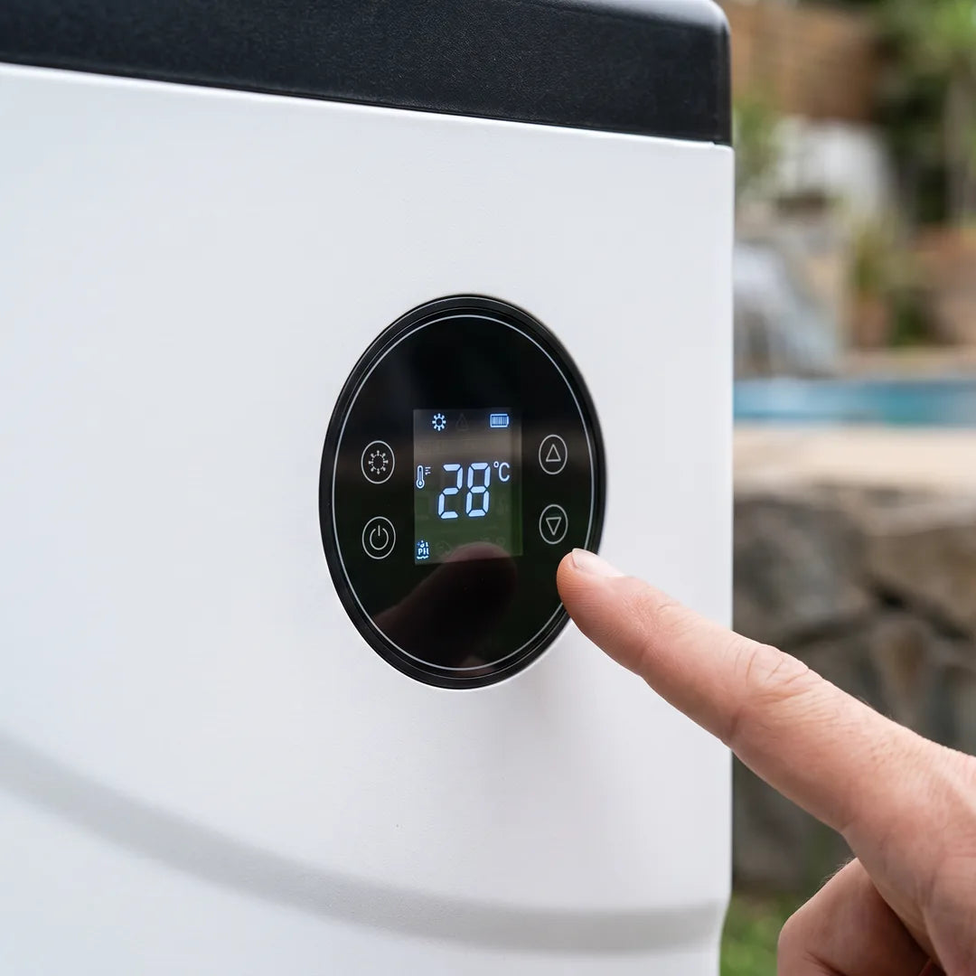 Bomba de calor aquark mr. eco epn09 inverter 45m3 220v — panel de control digital