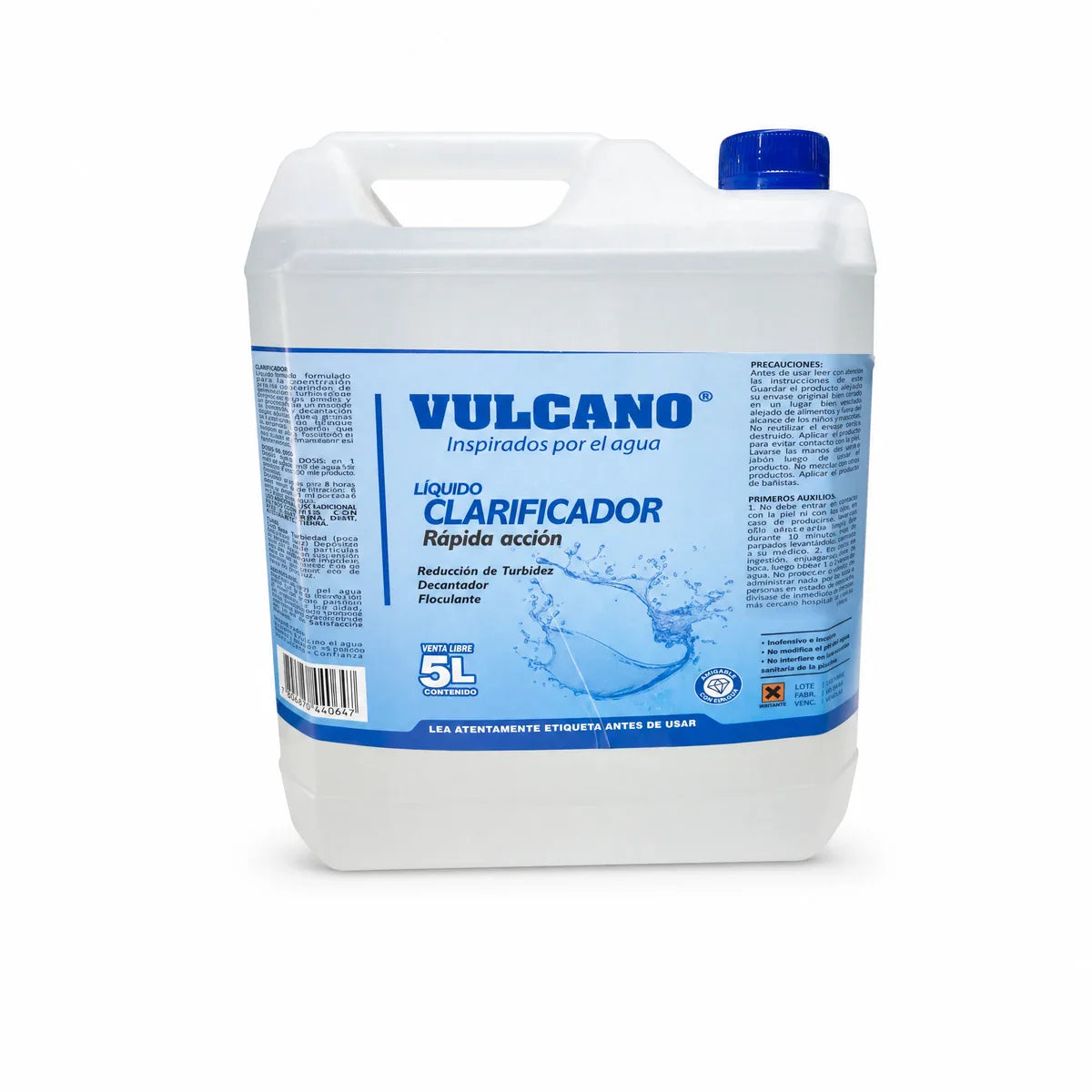 Vulcano Líquido Clarificador Rápida Acción bidón 5 litros para piscina