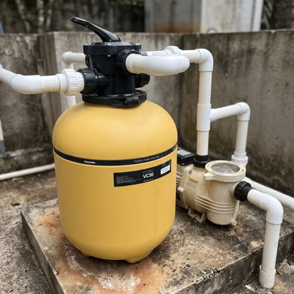 Filtro vc 30 vulcano — instalado junto a la bomba