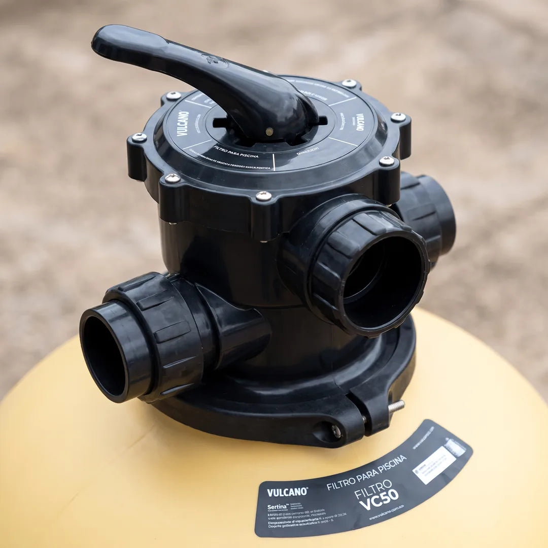 Filtro vc 50 vulcano — detalle de la válvula multipuerto