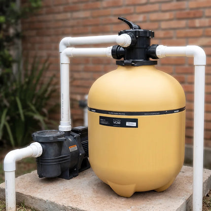 Filtro vc 50 vulcano — instalado junto a la bomba