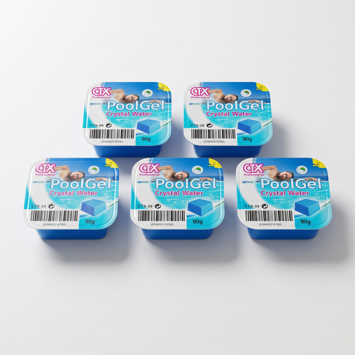 Floculante PoolGel CTX-39 — pack de 5 unidades de 90 g