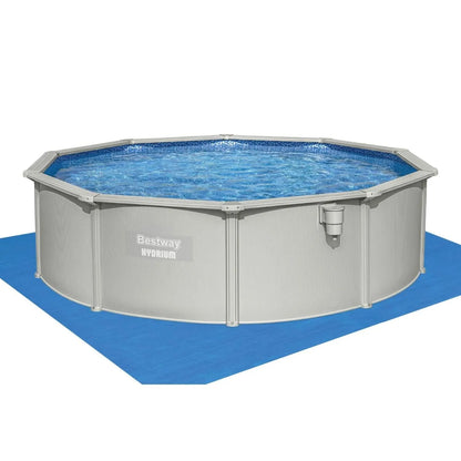 Piscina Bestway Hydrium Redonda 4,60 x 1,20 m sobre su lona para el suelo