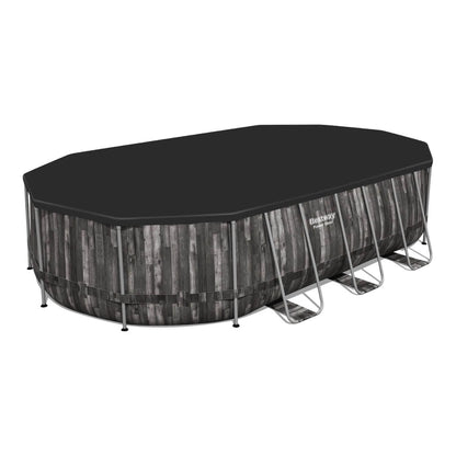 Piscina Bestway Power Steel Ovalada 6,10 x 3,66 m con su cobertor