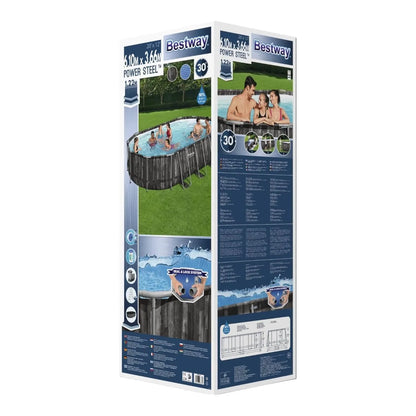 Caja de Piscina Bestway Power Steel Ovalada 6,10 x 3,66 m