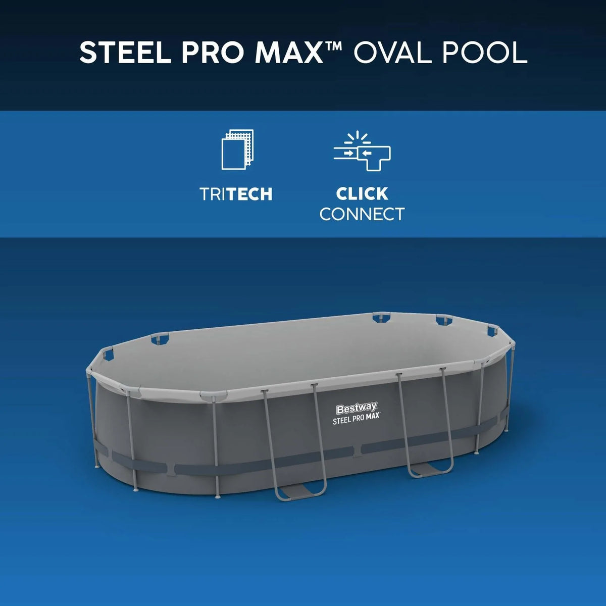 Piscina Bestway Steel Pro MAX Ovalada 4,27 x 2,50 m: tecnología y materiales