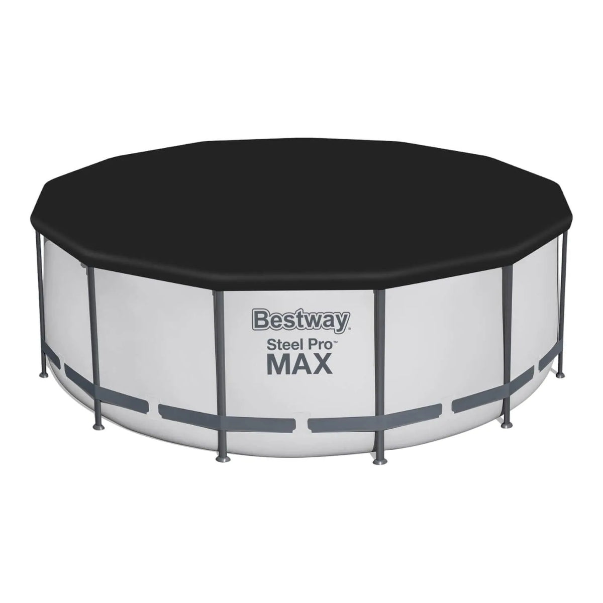 Piscina Bestway Steel Pro MAX Redonda 3,96 x 1,22 m con su cobertor