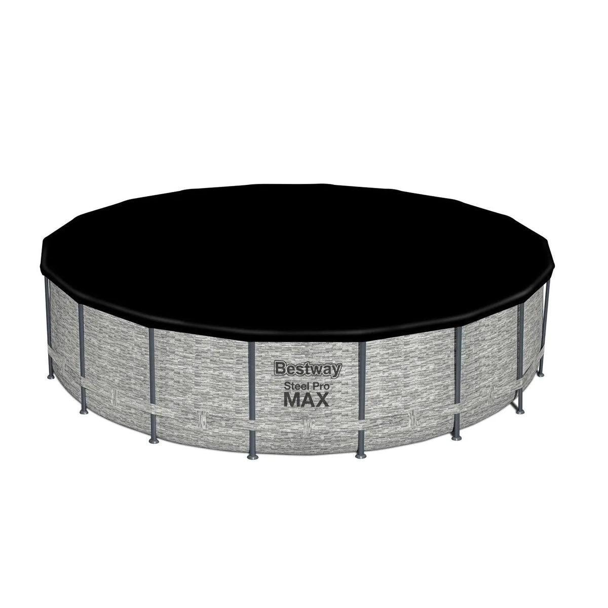 Piscina Bestway Steel Pro MAX Redonda 5,49 x 1,22 m con su cobertor
