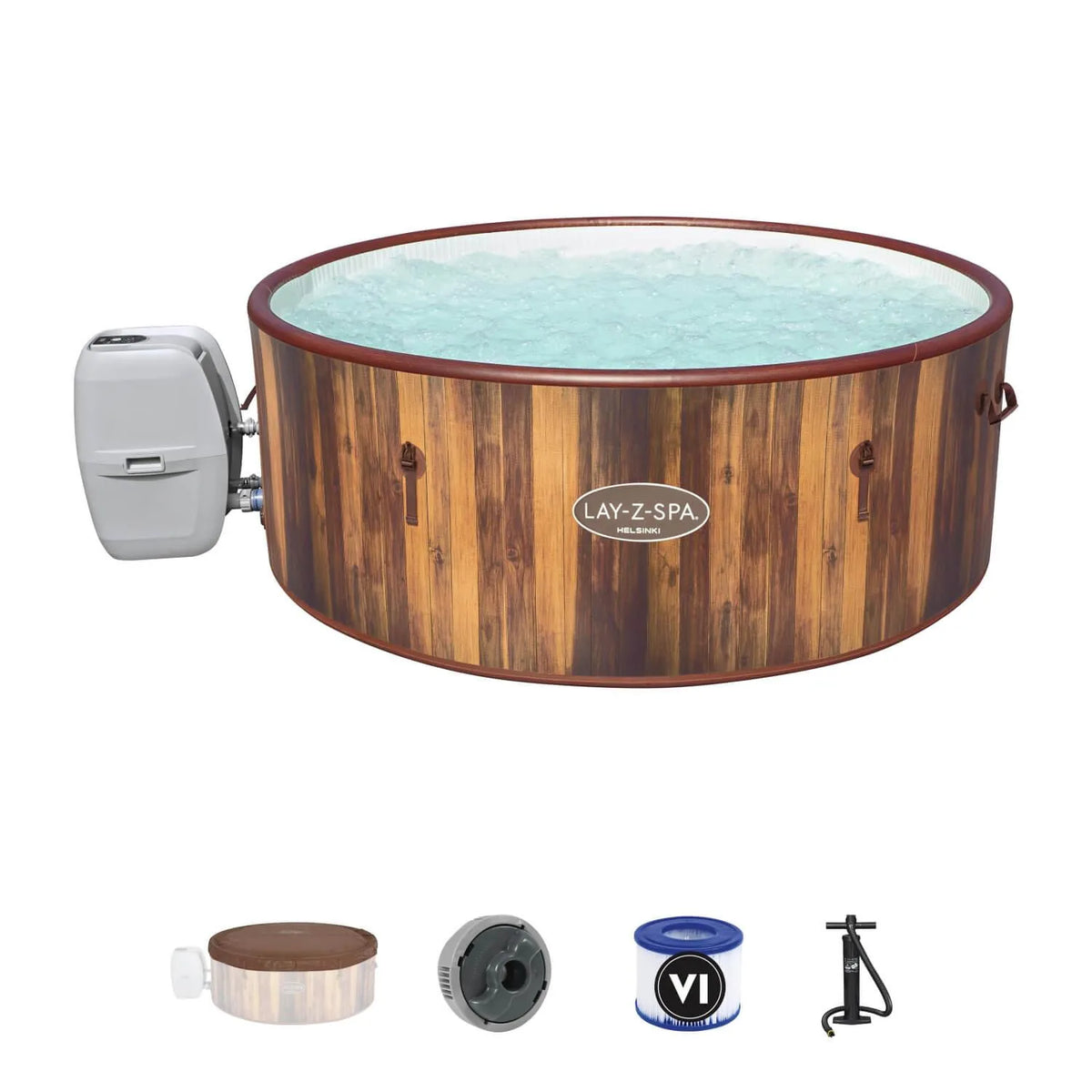 Spa Inflable Bestway Helsinki Smart AirJet Wi-Fi 5-7 Personas con sus accesorios incluidos