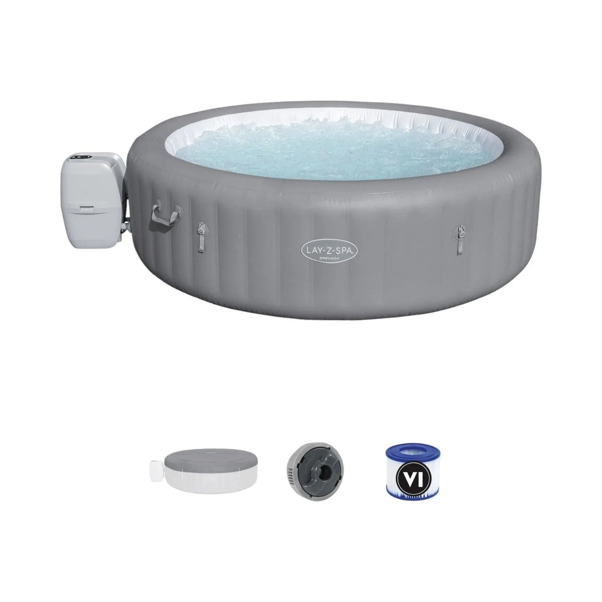 Spa Inflable Bestway Lay-Z-Spa Grenada AirJet 6-8 Personas con sus accesorios incluidos