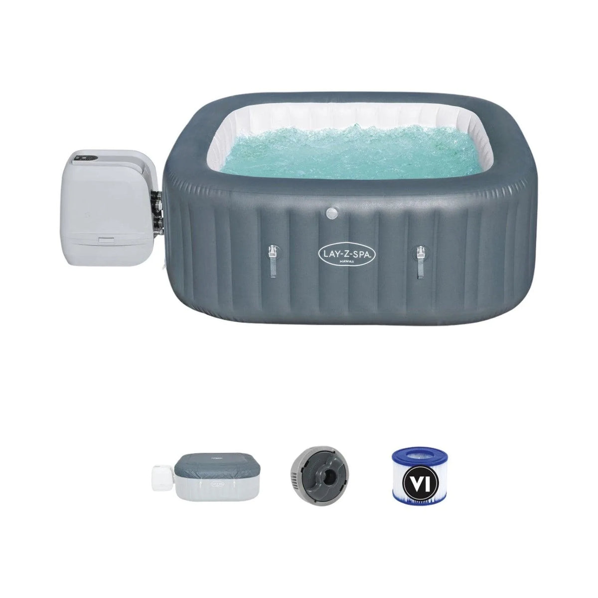 Spa Inflable Bestway Lay-Z-Spa Hawaii HydroJet Pro 4-6 Personas con sus accesorios incluidos