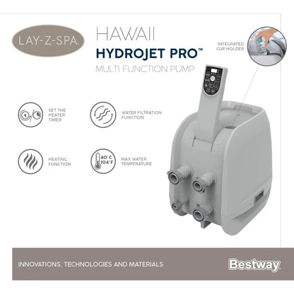 Bomba incluida con Spa Inflable Bestway Lay-Z-Spa Hawaii HydroJet Pro 4-6 Personas