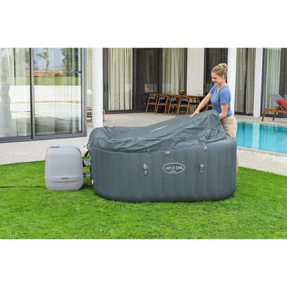 Spa Inflable Bestway Lay-Z-Spa Hawaii HydroJet Pro 4-6 Personas con su cubierta puesta