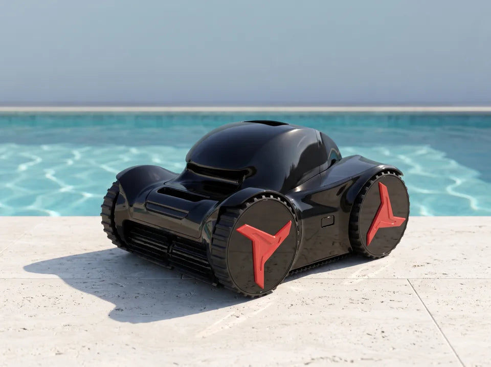 iGarden M1-50 junto a una piscina
