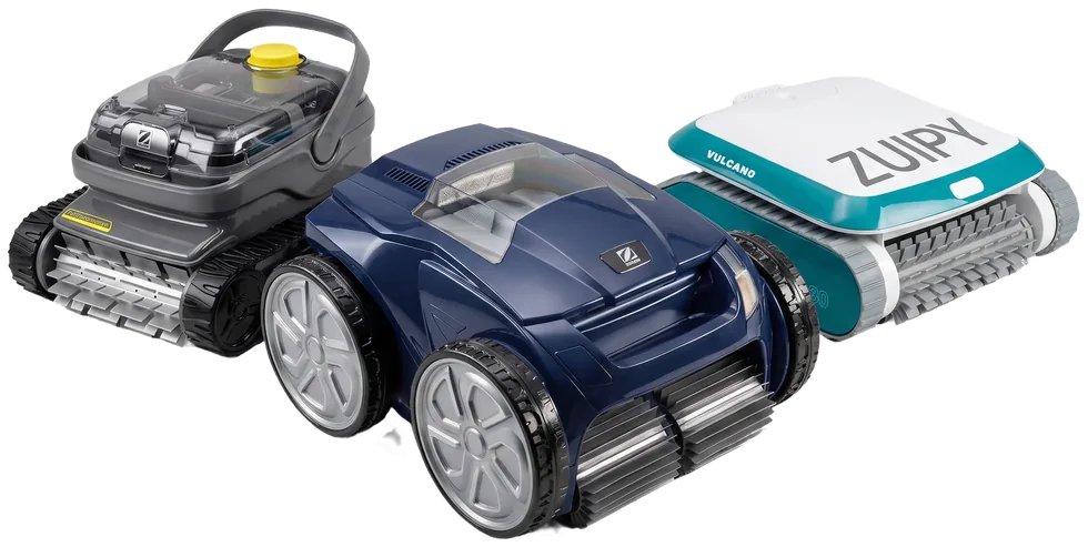 Robots limpiapiscinas Zodiac y Vulcano Zuipy