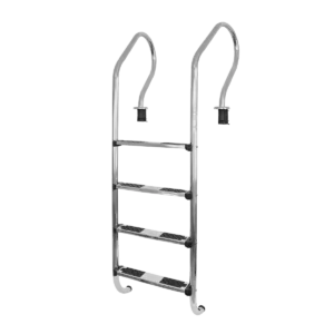 Escalera Mod. Confort 4 Peldaños AC. Inox. C/Anclaje