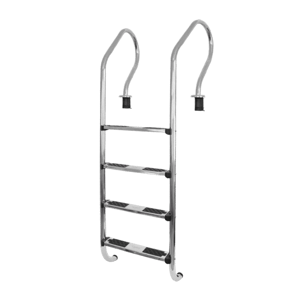 Escalera Mod. Confort 4 Peldaños AC. Inox. C/Anclaje