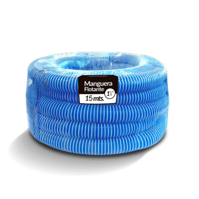 Rollo Manguera 15 MTS FLOT Cristal C/Terminales Ø 1 1/2"