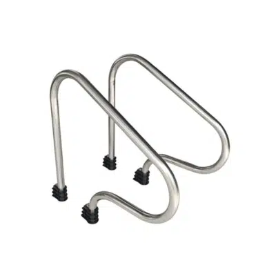 Pasamano corto arv 2 unid.inox 42 mm.