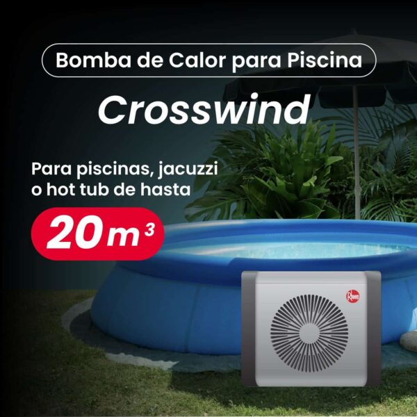 Bomba de Calor para Piscinas Armables, Hot tub y Jacuzzi hasta 20m3 Crosswind Rheem - Imagen 3